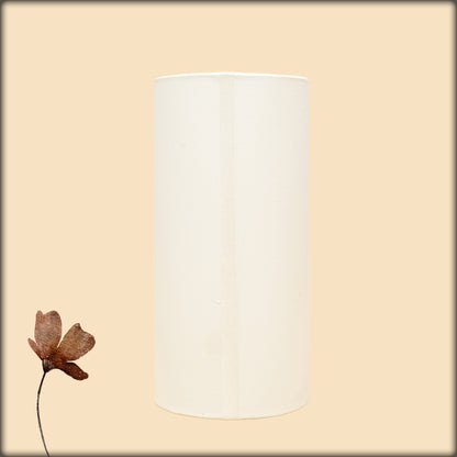 aura minimalist fabric cylinder lamp - white
