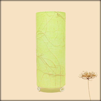 aura minimalist fabric cylinder lamp - green
