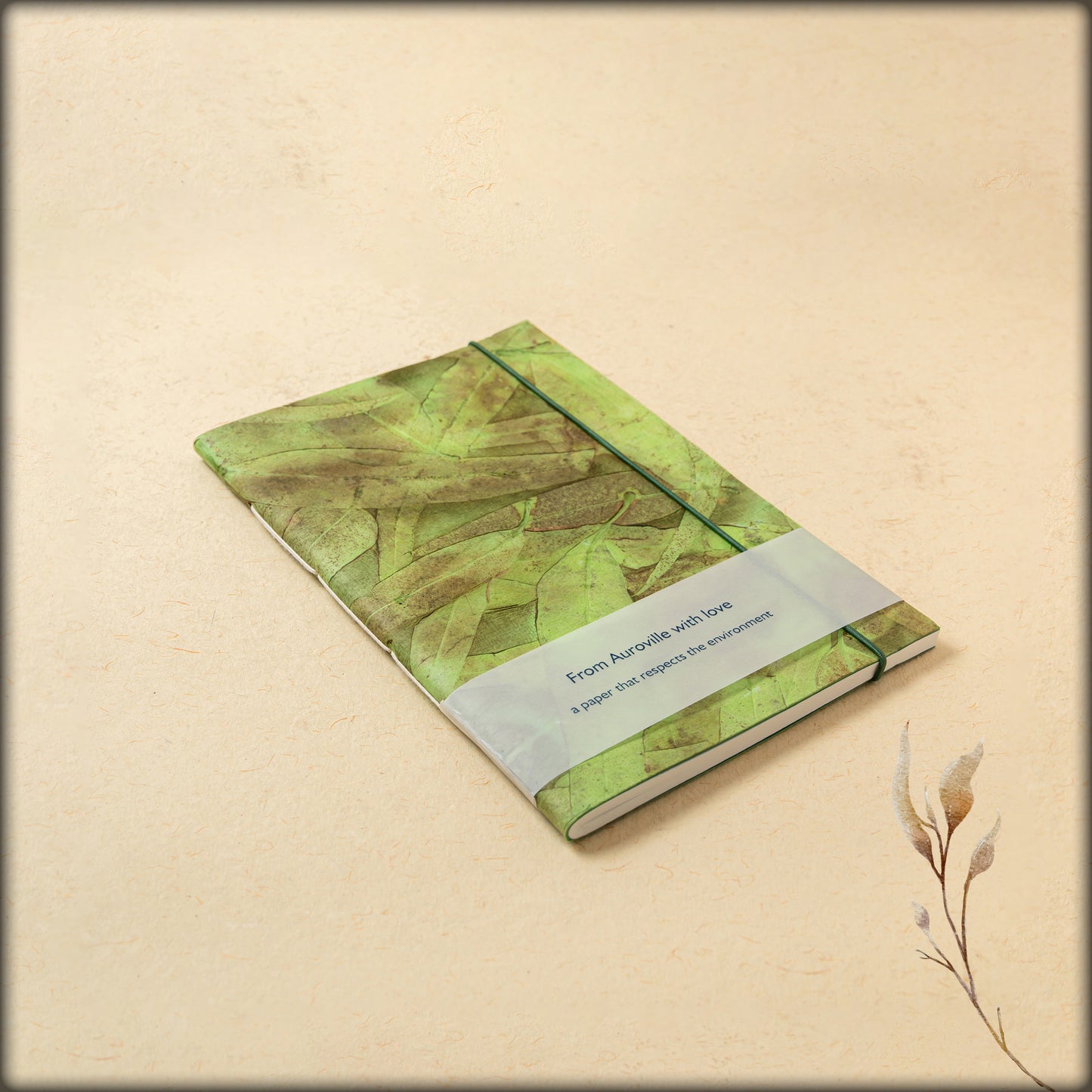 aura floral botanical handmade paper journal