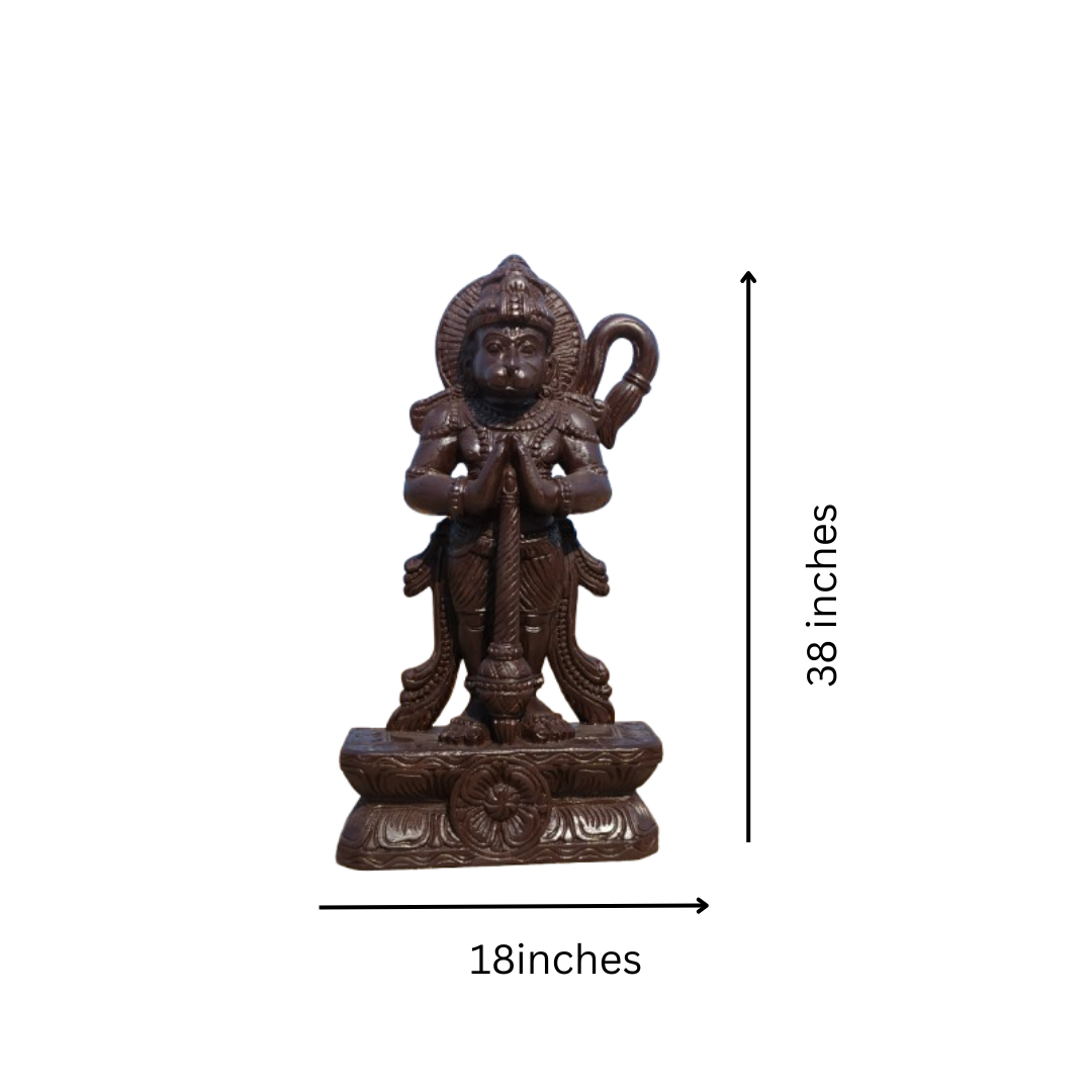 Lord Hanuman Wooden Idol 3 feet