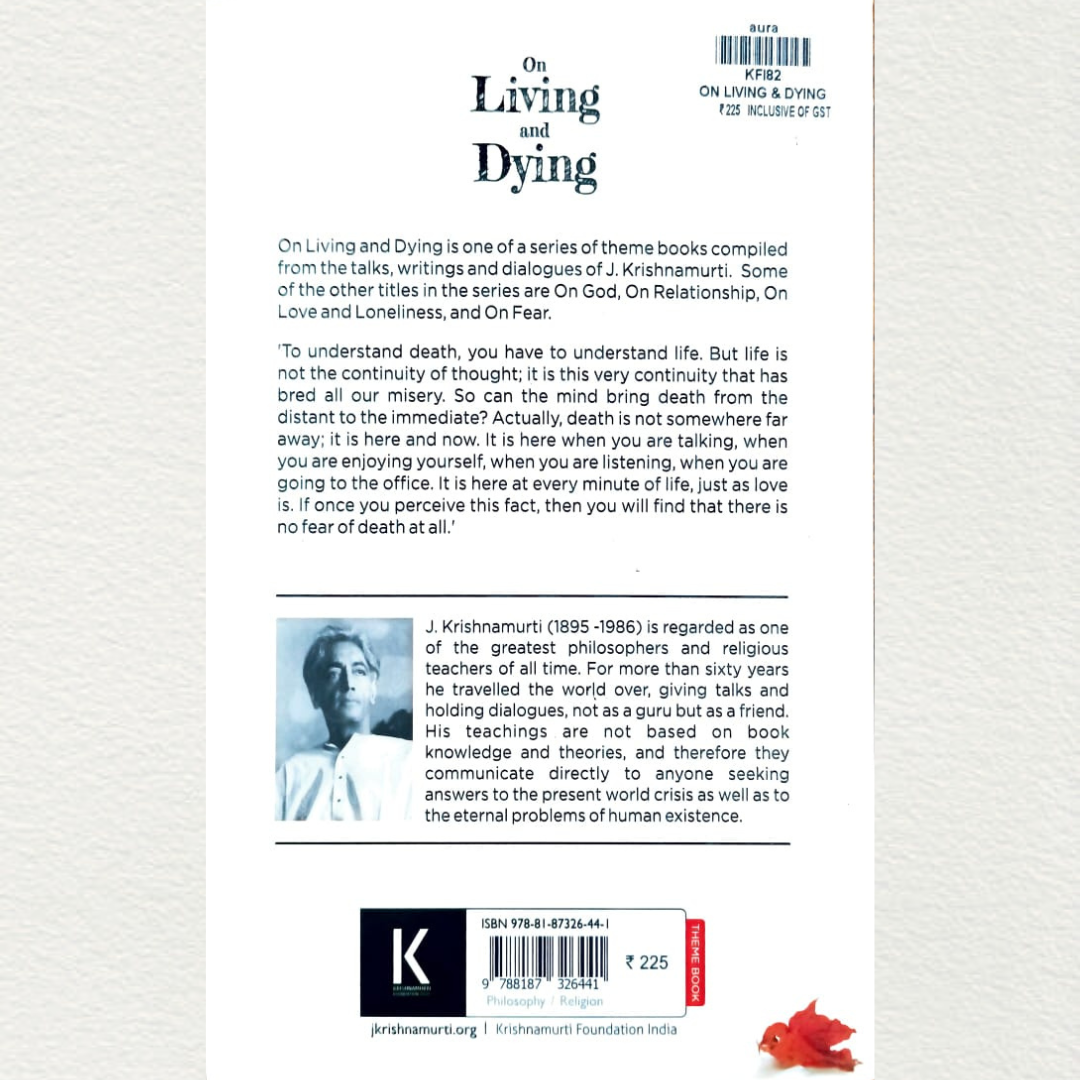 On Living And Dying J krishnamurti