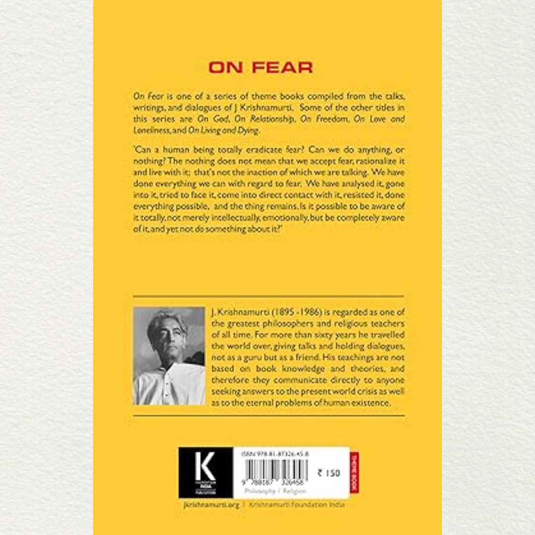 On Fear By J krishnamurti