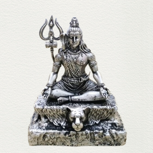 Silver Lord Shivan Idol Statue