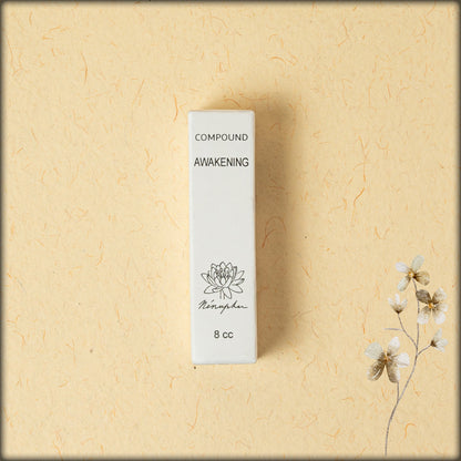buy now Awakening attar roll-on perfume oil with a revitalizing scent, long-lasting natural perfume oil suitable for men and women in aura boutique pondicherry