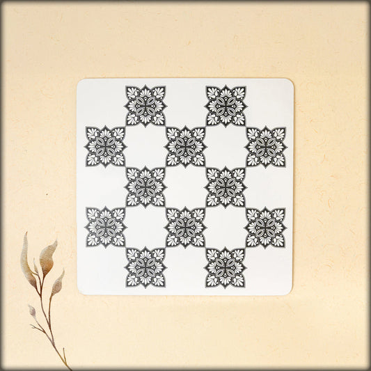 aura black botanical floral artistic eco-friendly mouse pad