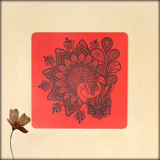 aura red sunflower botanical artistic eco-friendly mouse pad