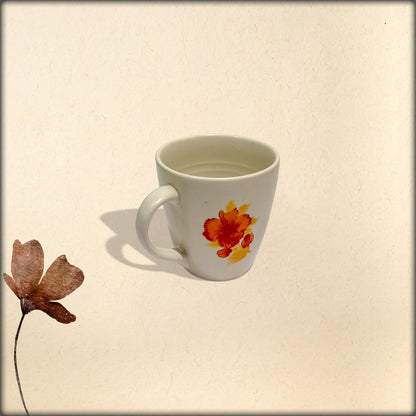 hibiscus flower mug (ivory)
