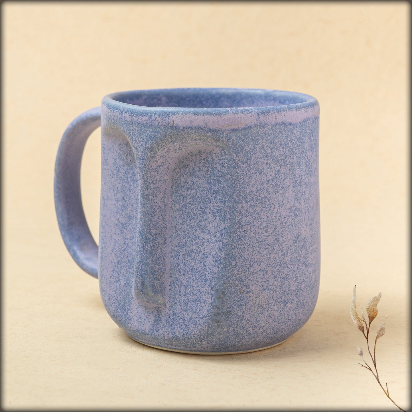 aura lavender easter island mug