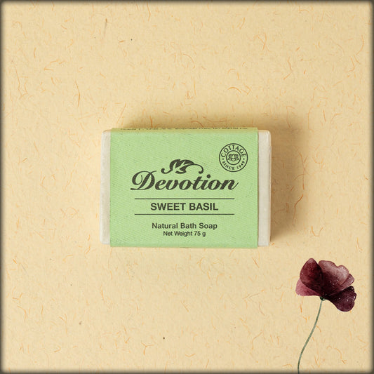 devotion sweet basil natural bath soap