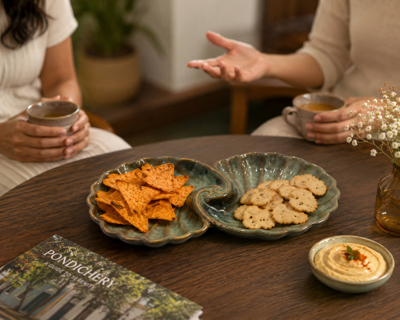 spiral artisan snack & serving platter