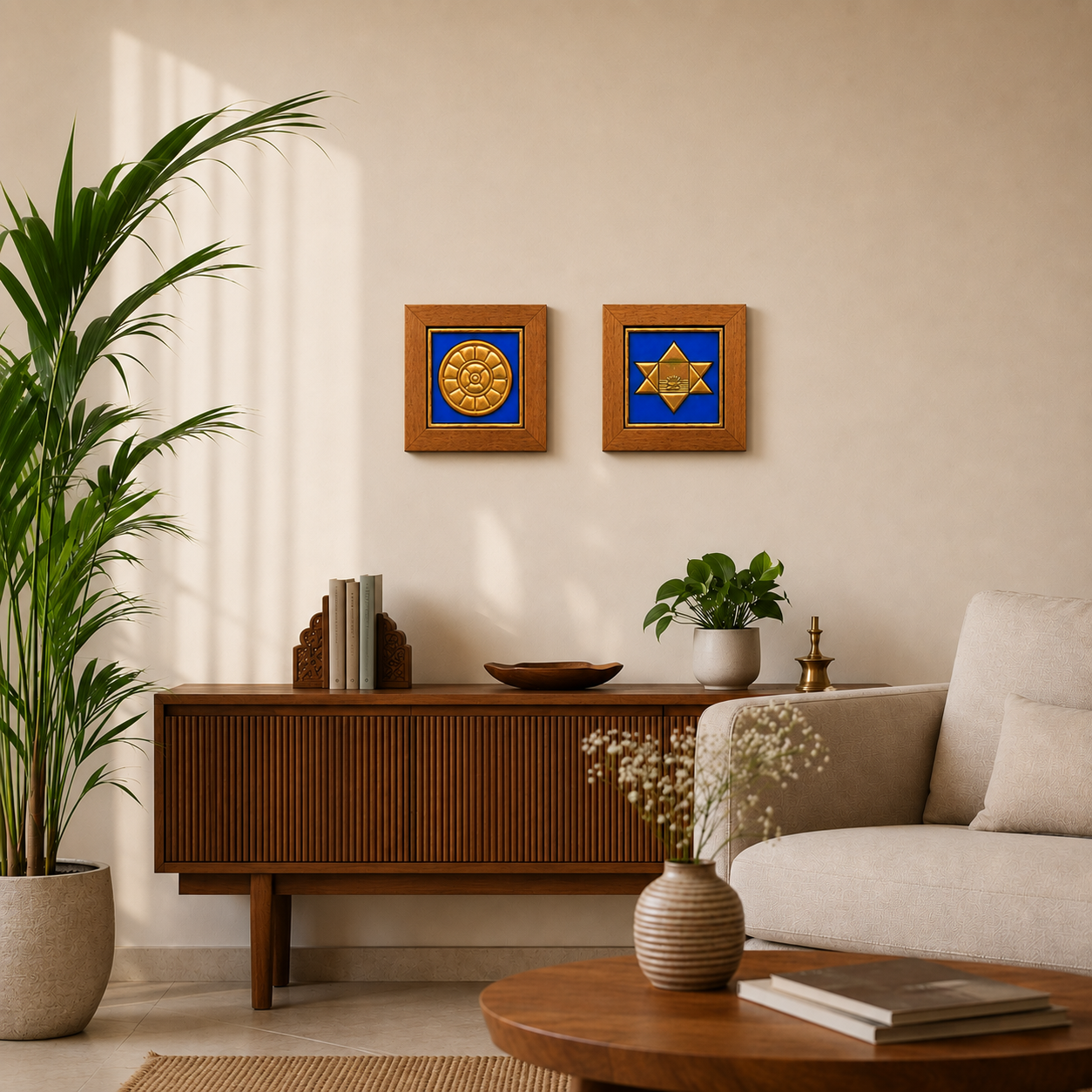 Symbols - Tanjore Art (Blue)