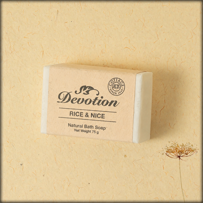 rice natural bath soap - devotion