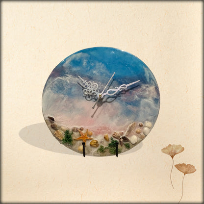 Resin Clock oceanic theme