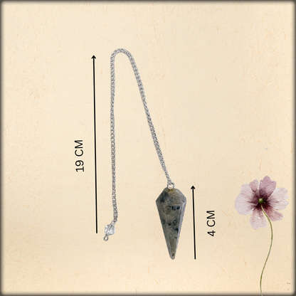 aura labradorite cone pendulum | natural stone for dowsing & reiki