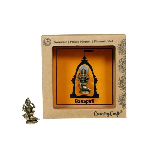 Brass Ganapati Idol Miniature, a small yet powerful symbol of wisdom