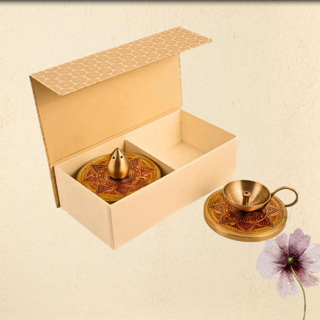 Gift Box : Puri Diya + Incense Holder