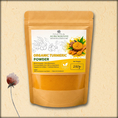 aura organic turmeric powder | golden spice for immunity & wellness