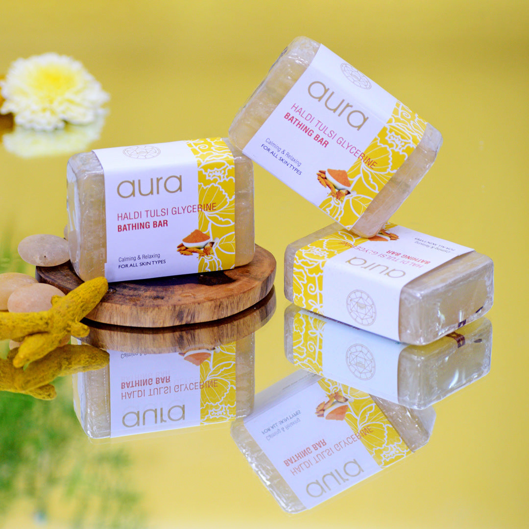 Haldi Tulsi Glycerine Cleansing Bathing Bar