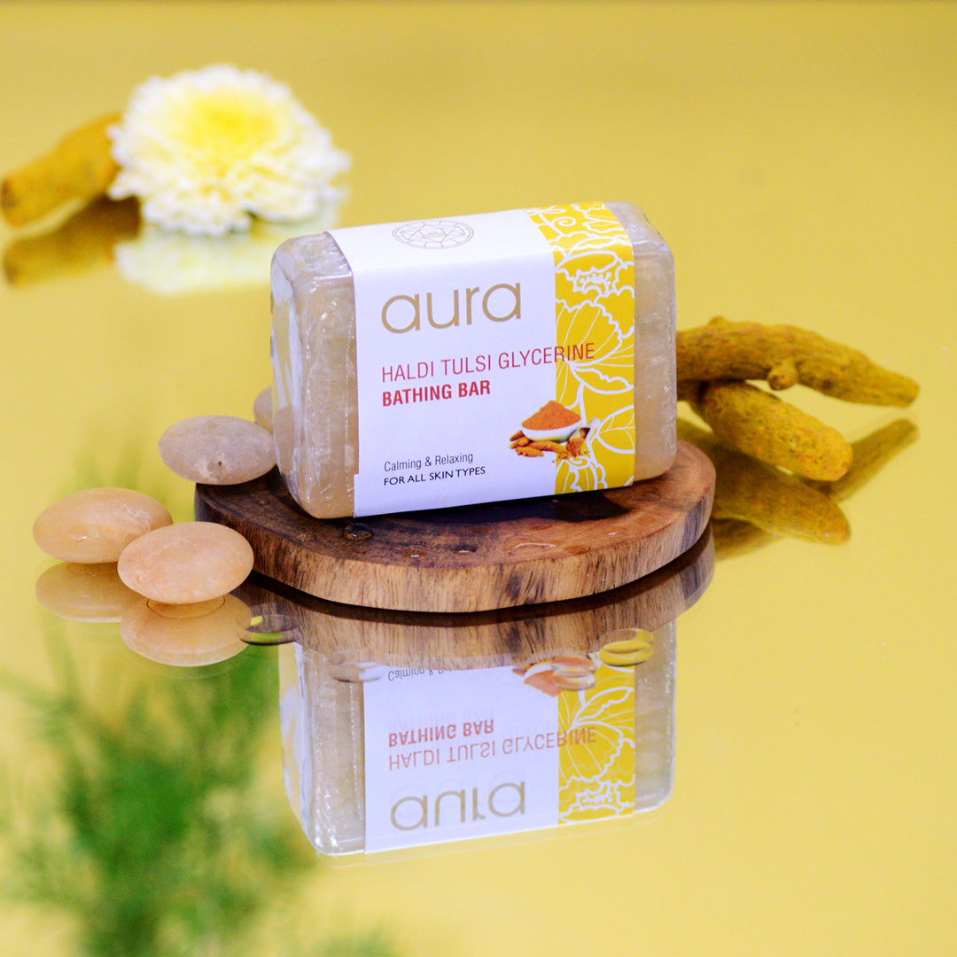 Haldi Tulsi Glycerine Cleansing Bathing Bar