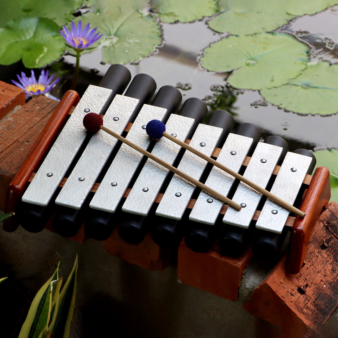Handcrafted Metallic Xylophone Resonator 8 Bar - Svara Tarang – Svaram Collection