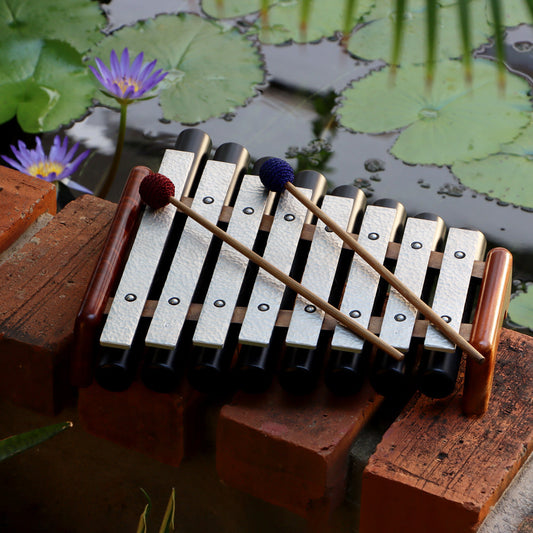 Handcrafted Metallic Xylophone Resonator 8 Bar - Svara Tarang – Svaram Collection