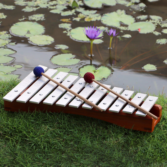 Handcrafted Metallic Xylophone 11 Vibe Bar - Svara Tarang – Svaram Collection