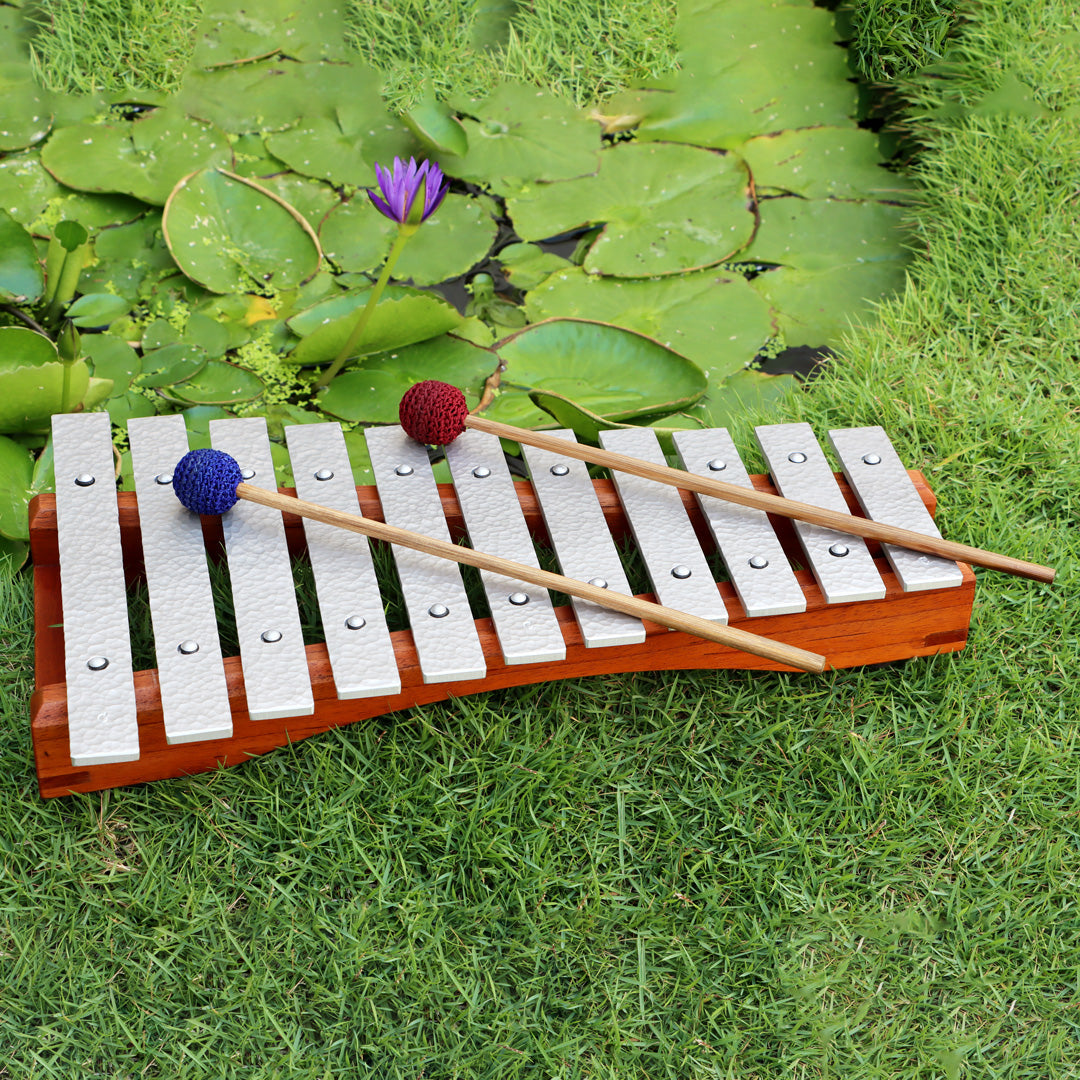 Handcrafted Metallic Xylophone 11 Vibe Bar - Svara Tarang – Svaram Collection