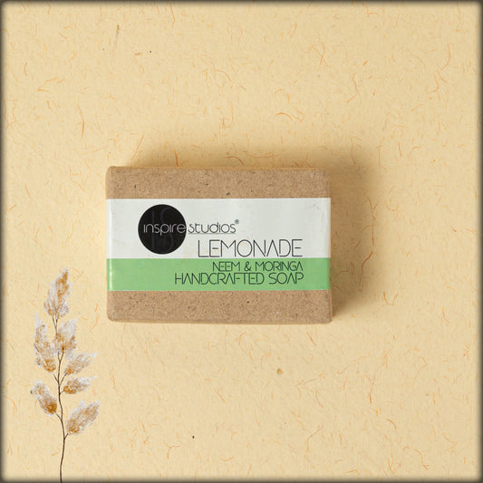 inspire studios lemonade neem and moringa handcrafted soap