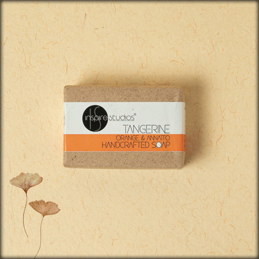inspire studios tangerine orange and annatto handcrafted soap