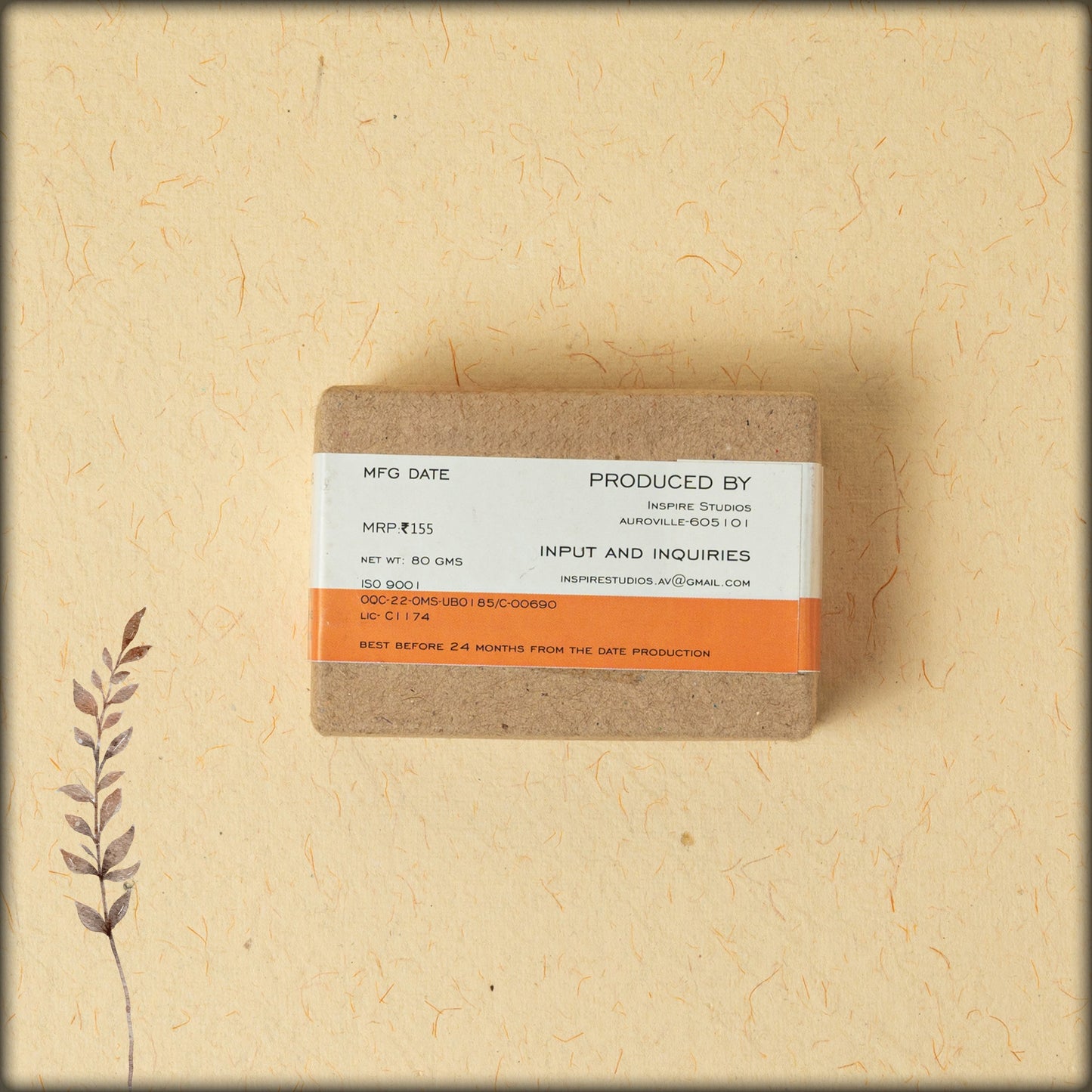 inspire studios tangerine orange and annatto handcrafted soap