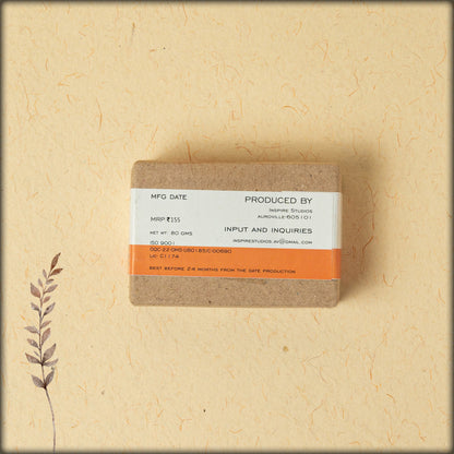 inspire studios tangerine orange and annatto handcrafted soap