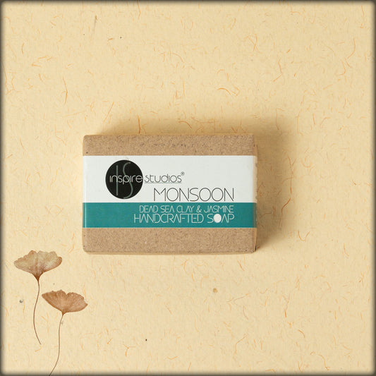 inspire studios monsoon dead sea clay and jasmine handcrafted soap