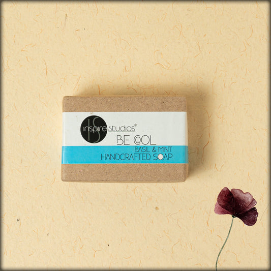 inspire studios be cool basil and mint handcrafted soap