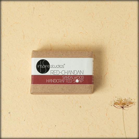 inspire studios red chandan sandalwood handcrafted soap