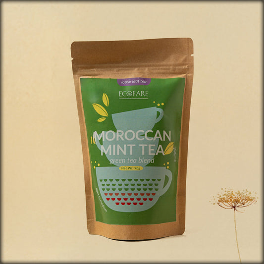 ecofare moroccan mint tea green tea blend loose leaf tea