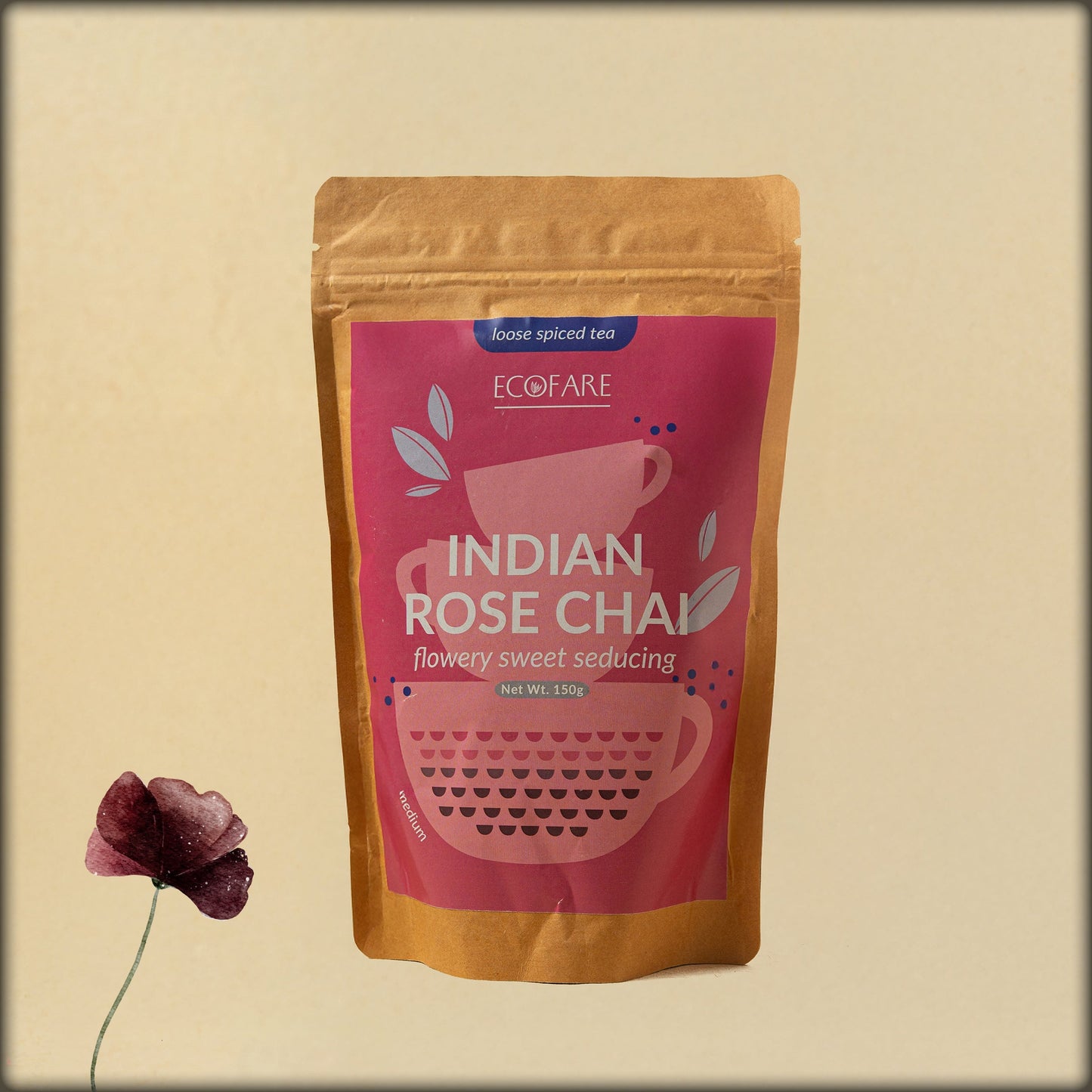 ecofare indian rose chai flowery sweet seducing loose spiced tea