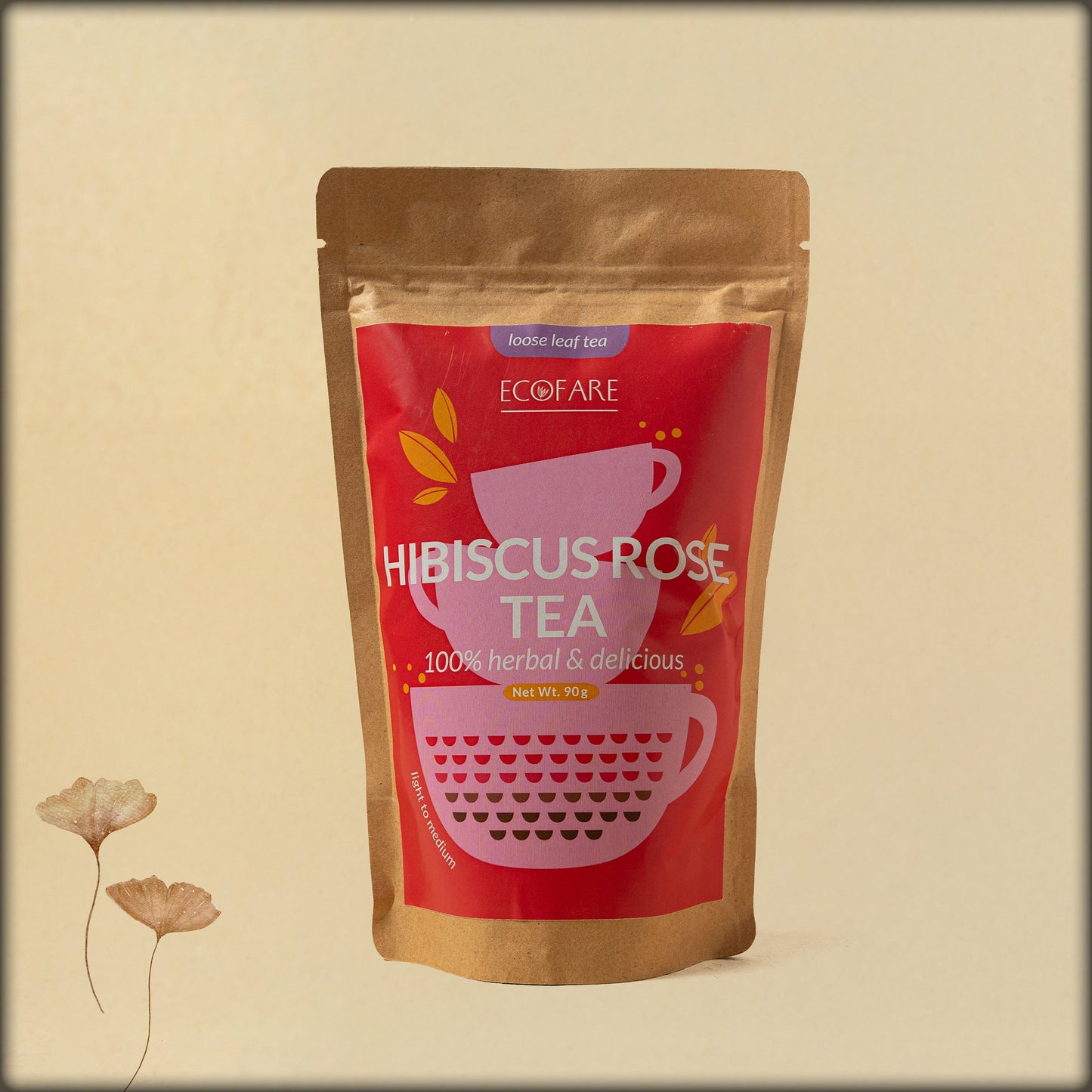 ecofare hibiscus rose tea loose leaf tea