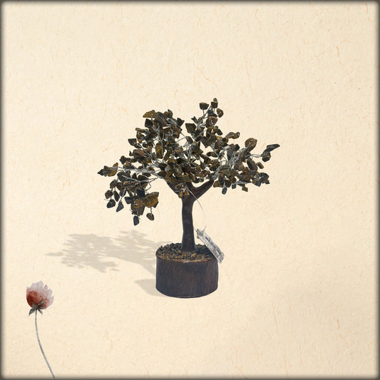 tiger’s eye crystal tree - small