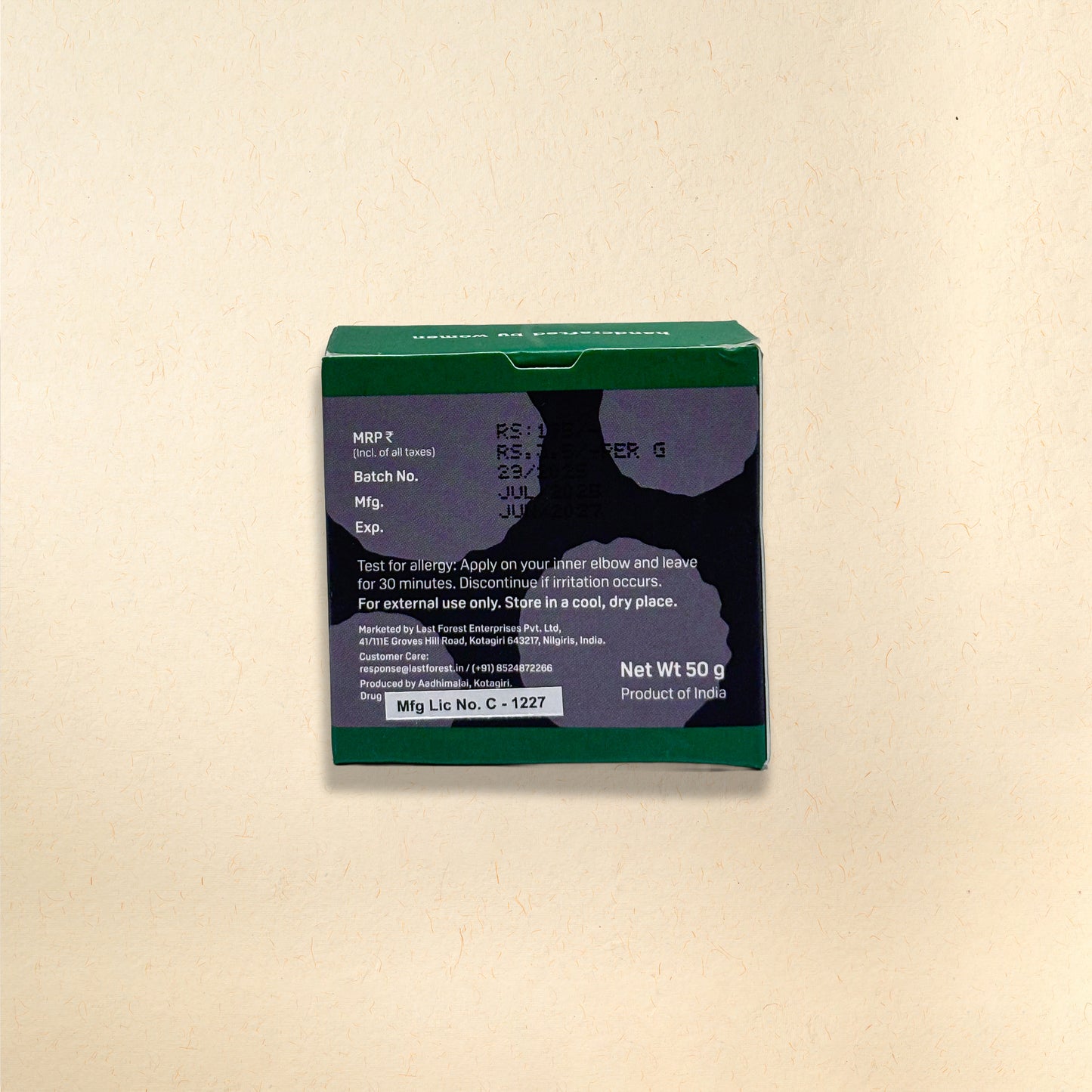 Charcoal beeswax soap