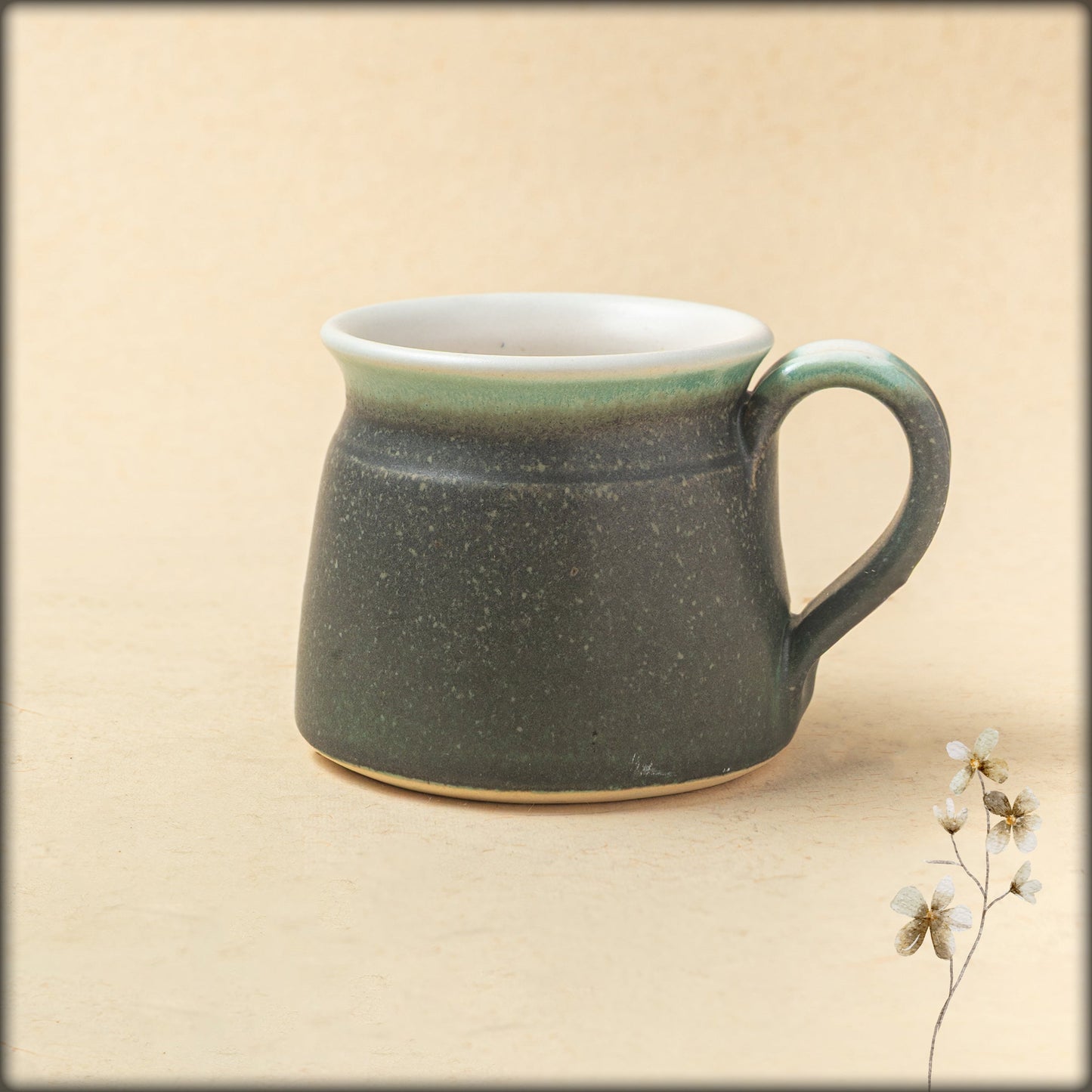 aura blue tea mug
