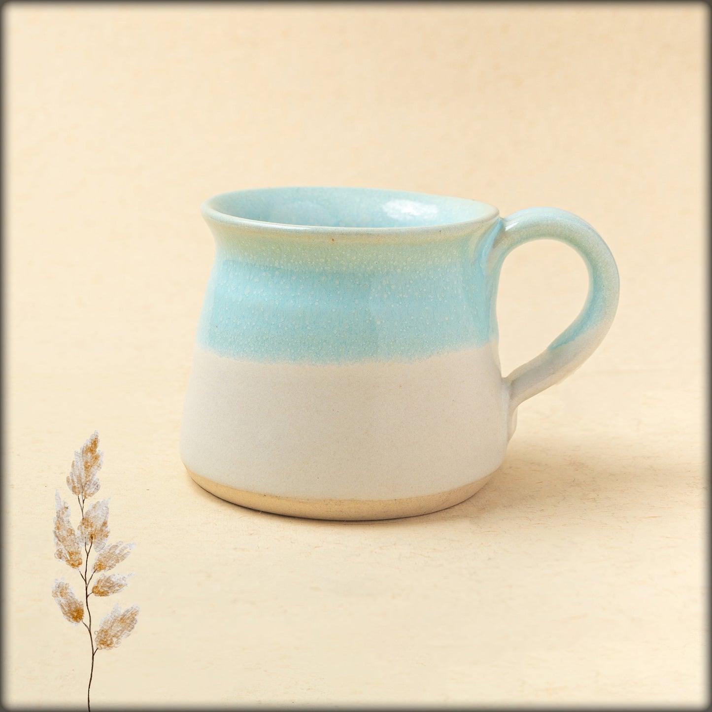 aura blue tea mug