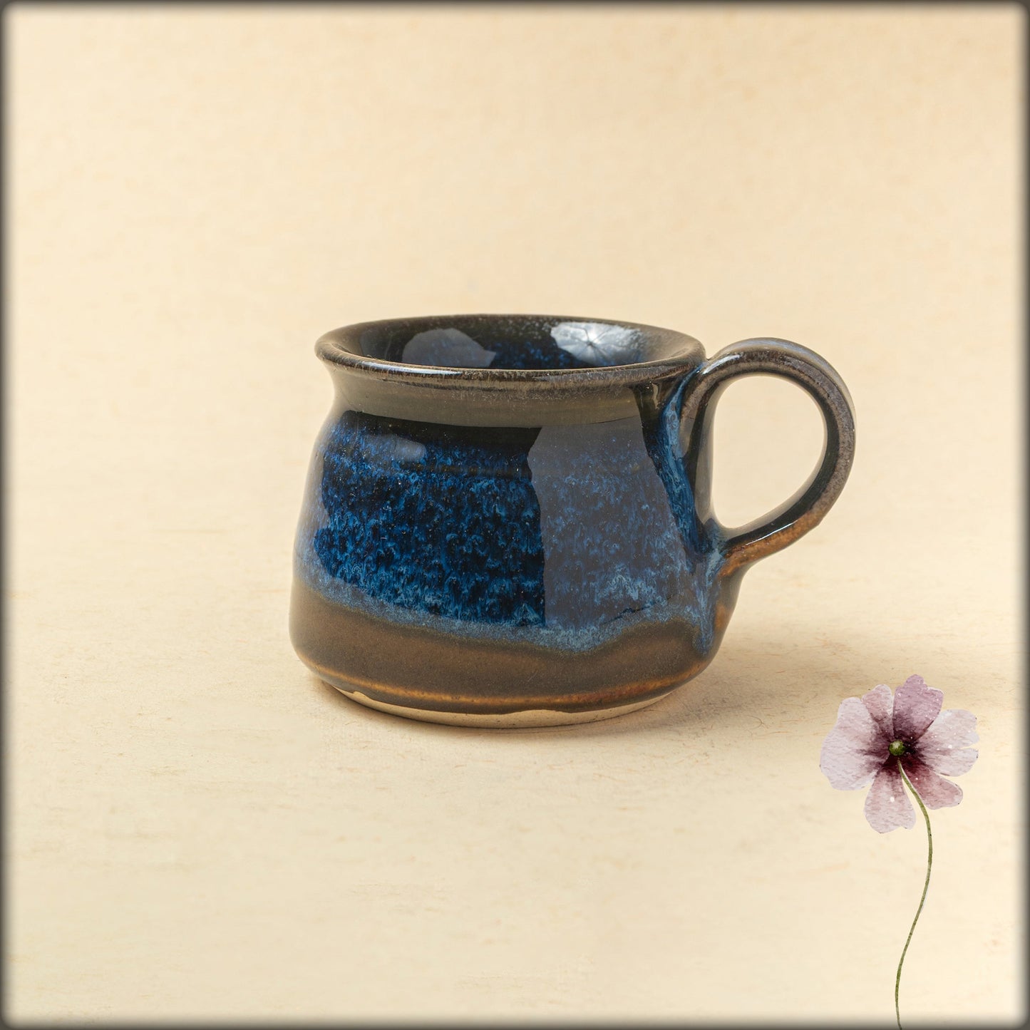 aura blue tea mug
