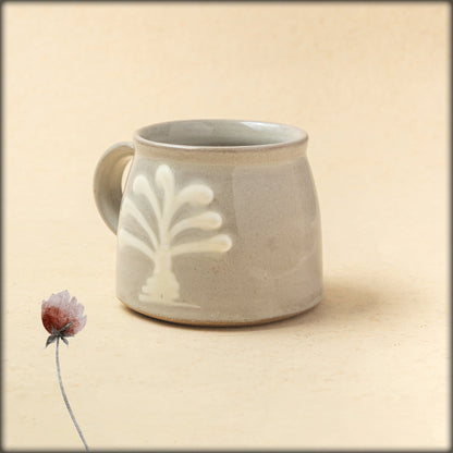 aura light grey tea mug