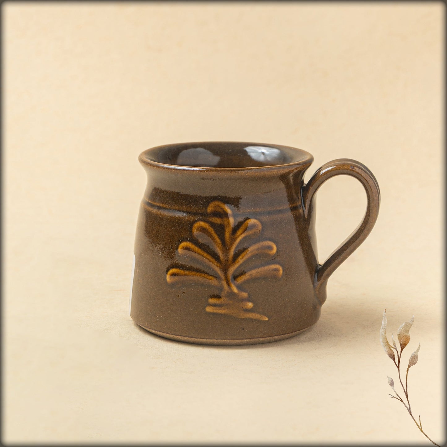 aura light grey tea mug