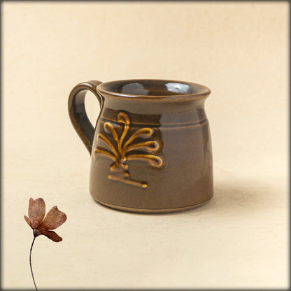 aura light grey tea mug