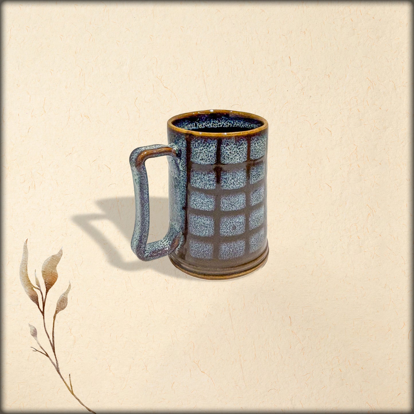 Beer mug (checkered blue)