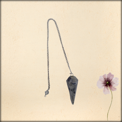 aura labradorite cone pendulum | natural stone for dowsing & reiki