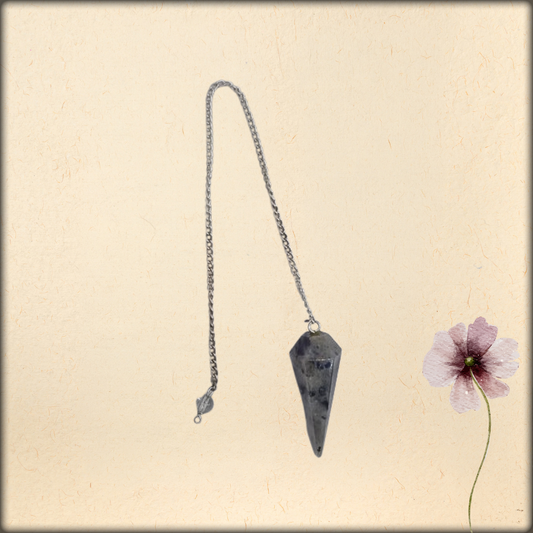 aura labradorite cone pendulum | natural stone for dowsing & reiki