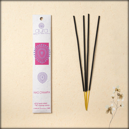 online-shopping-Long-lasting-nag-champa-incense-sticks-for-home fragrance-and-yoga-this-floral-fragrance-is-suitable-for-all-the-occasions-available-at-aura-experience-store-pondicherry