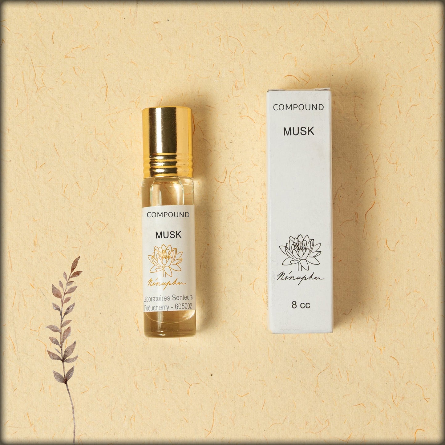 online shopping musk roll-on perfume oil with a rich and long-lasting aroma, alcohol-free natural attar for men and women, perfect for daily wear from sri aurobindo ashram available at aura store puducherry